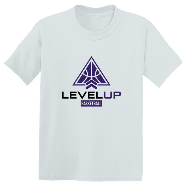 Level Up Basketball White Youth PosiCharge Competitor Tee Thumbnail