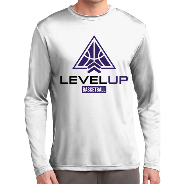 Level Up Basketball White Long Sleeve PosiCharge Competitor Tee Thumbnail