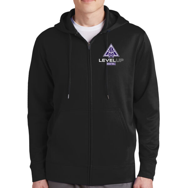 Level Up Basketball - Sport Wick Fleece Full Zip Hooded Jacket Thumbnail